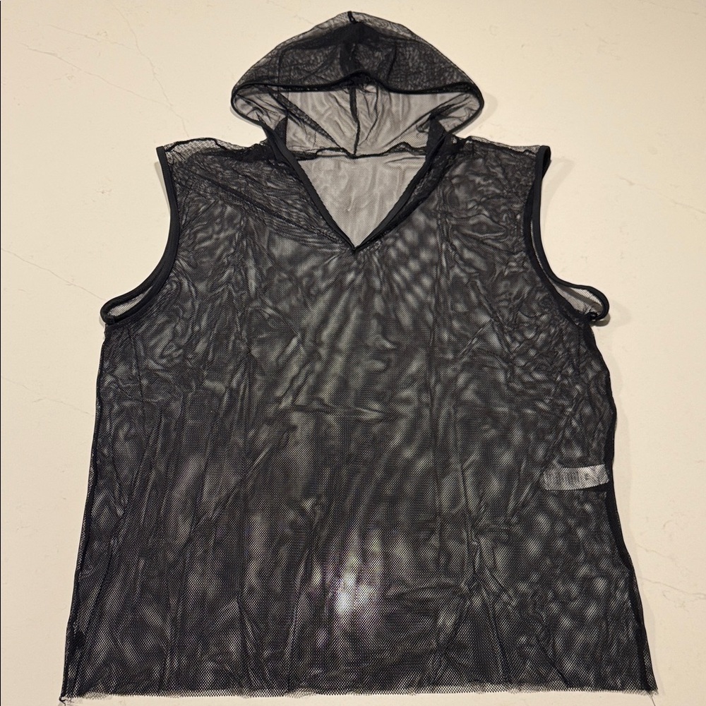 Weissman Black Mesh Tank Top
